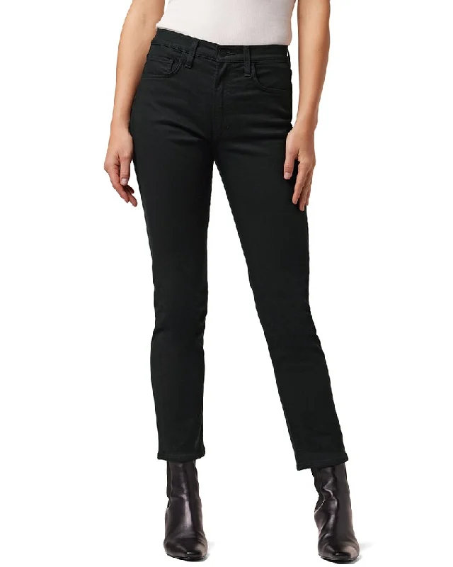 JOE'S Jeans The Luna Black Straight Leg Jean Trendy Wide-Leg High-Waist Denim