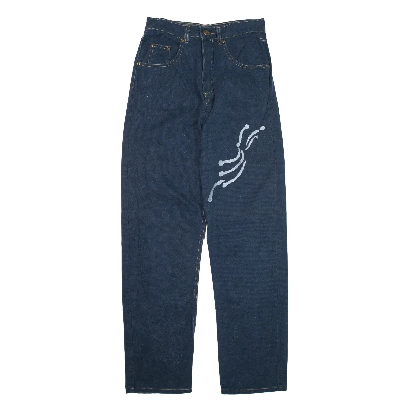 KEEP FUN Customised Jeans Blue Denim Regular Straight Womens W24 L30 Comfortable Jogger Style Jeans KEEP FUN Customised Jeans Blue Denim Regular Straight Womens W24 L30 Comfortable Jogger Style Jeans