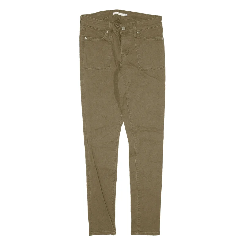 LEVI'S 711 Jeans Green Denim Slim Skinny Womens W26 L28 Casual Skinny Fit Jeans