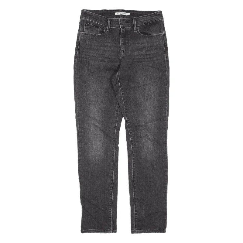 LEVI'S Mid Rise Jeans Black Denim Classic Skinny Womens W28 L30 Comfortable Stretch Denim Jeans LEVI'S Mid Rise Jeans Black Denim Classic Skinny Womens W28 L30 Comfortable Stretch Denim Jeans