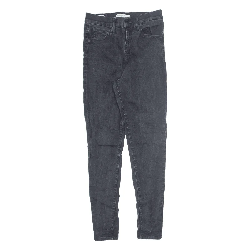 LEVI'S Mile High BIG E Jeans Black Denim Slim Skinny Womens W28 L28 Stylish Bootcut Denim Jeans LEVI'S Mile High BIG E Jeans Black Denim Slim Skinny Womens W28 L28 Stylish Bootcut Denim Jeans