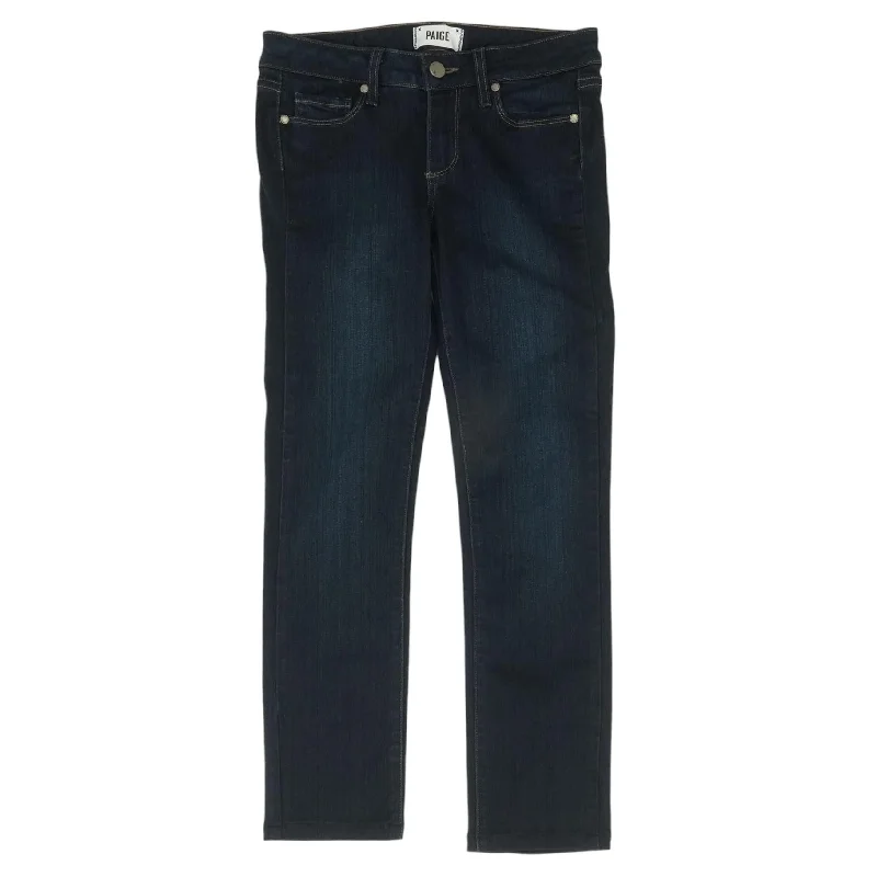 Navy Solid High Rise Skinny Leg Jeans Fashionable Slouchy Fit Jeans