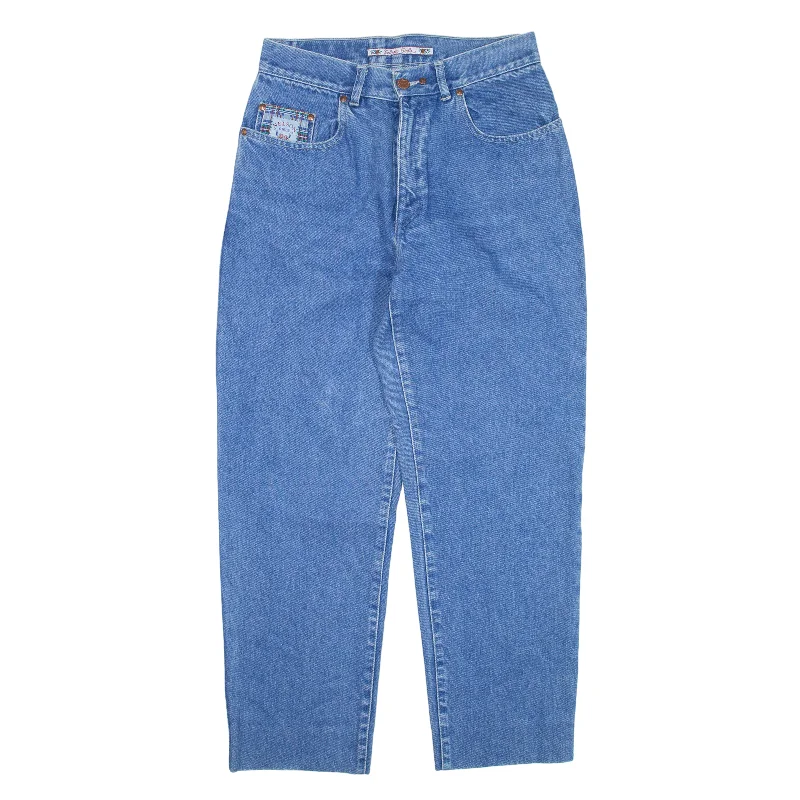 NELSON Caroline Jeans Blue Denim Relaxed Tapered Womens W26 L26 Fashionable Frayed Hem Denim NELSON Caroline Jeans Blue Denim Relaxed Tapered Womens W26 L26 Fashionable Frayed Hem Denim