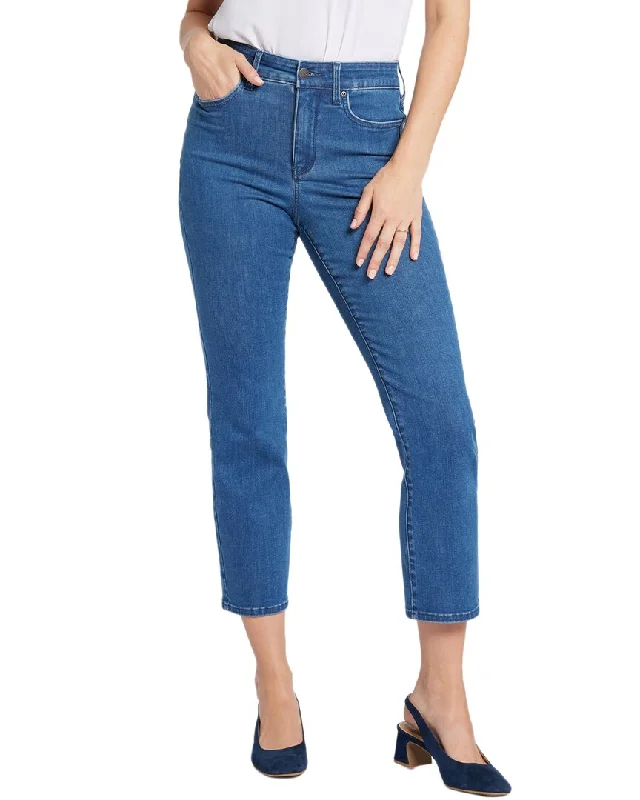 NYDJ Marilyn Treasured Straight Leg Jean Trendy Wide-Leg High-Waist Denim