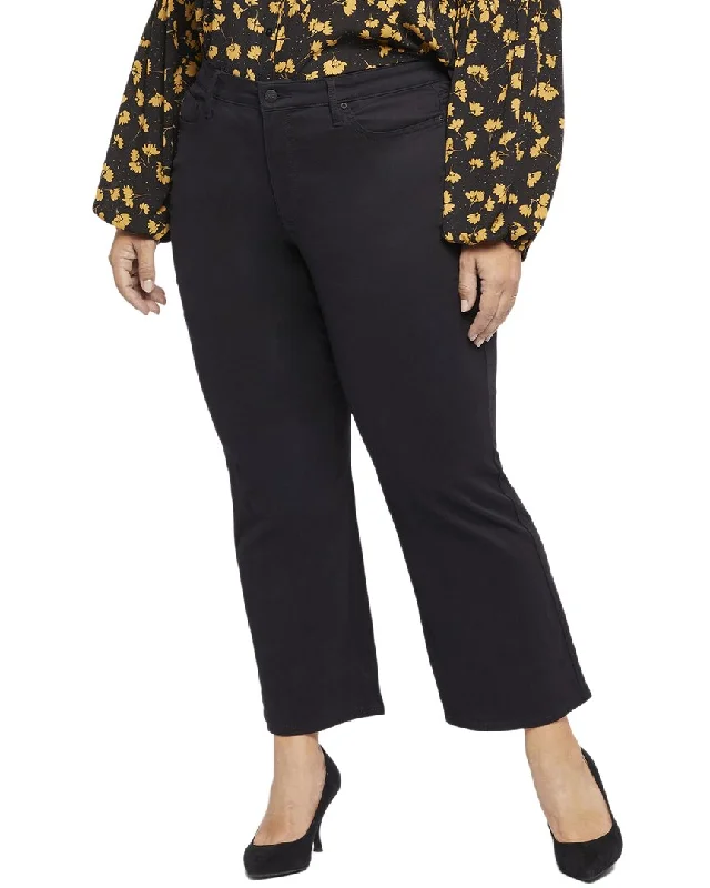 NYDJ Plus Julia Black Pearl Flare Jean Casual Skinny Fit Jeans