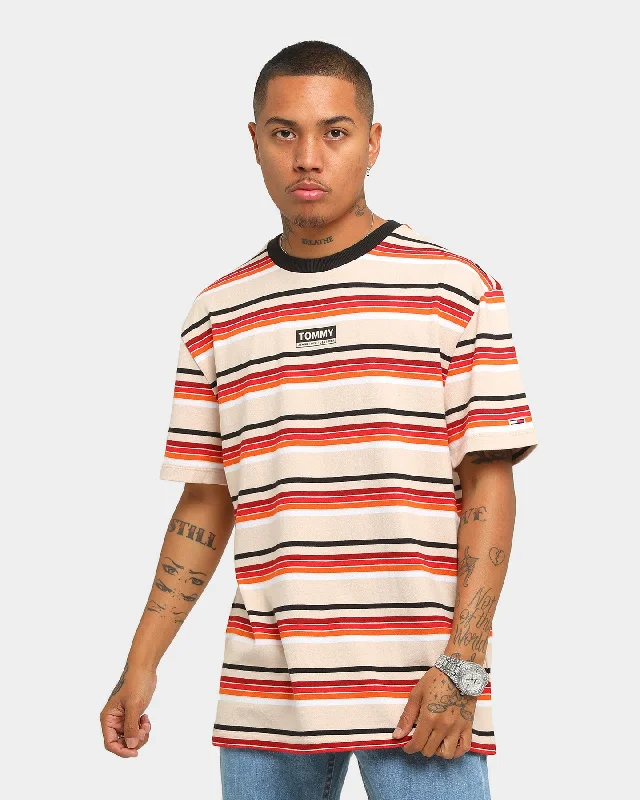 Tommy Jeans TJM Yarn Dye Stripe T-Shirt Smooth Strone/Multi Trendy Wide-Legged High-Waist Jeans Tommy Jeans TJM Yarn Dye Stripe T-Shirt Smooth Strone/Multi Trendy Wide-Legged High-Waist Jeans