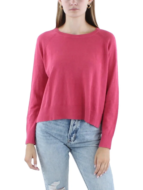 Womens Long Sleeve Ribbed Trim Pullover Sweater Jersey Fabric Tulle Fabric Batik Fabric