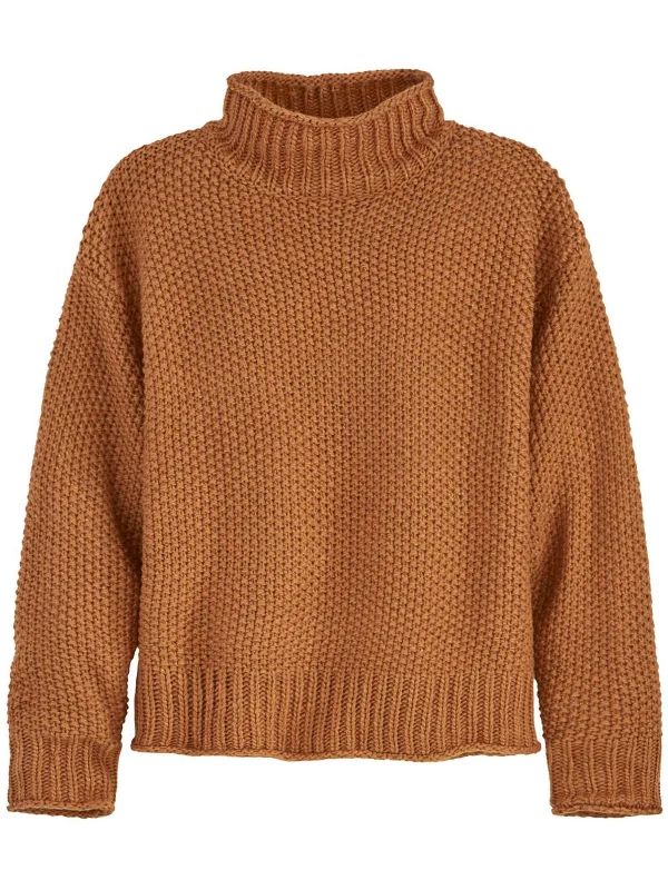 Womens Open Stitch Long Sleeve Mock Turtleneck Sweater Bright Pastel Dark