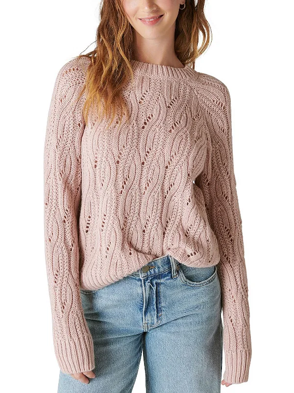 Womens Wool Blend Mock Neck Pullover Sweater Nylon Fabric Polyester Fabric Spandex Fabric