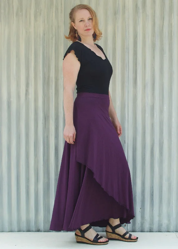 Amethyst Iris Wrap Skirt relaxed fit skirt