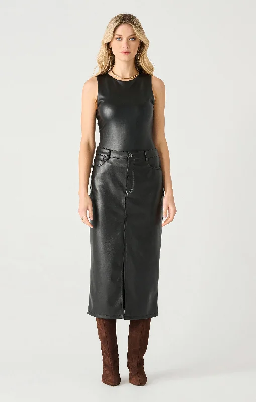 Ellie Leather Skirt velvet skirt luxury