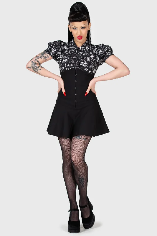 Daddy-O Corset Mini Skirt ruffled skirt detail
