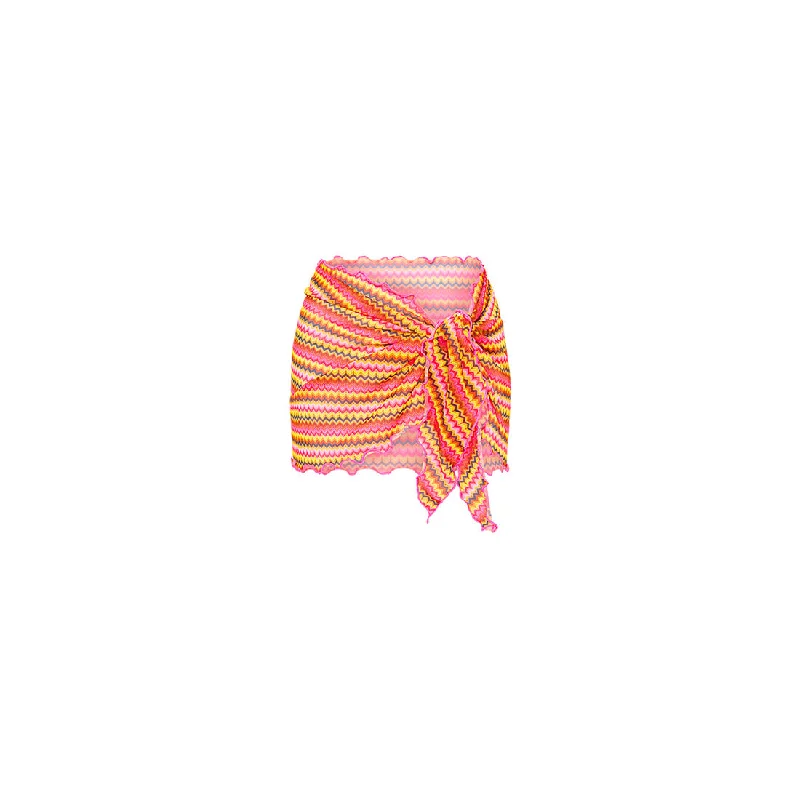 Kulani Kinis Mini Mesh Sarong Skirt-Midnight Moon cashmere skirt soft