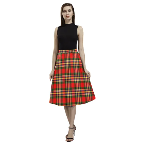 MacGill Modern Tartan Aoede Crepe Skirt corduroy skirt textured