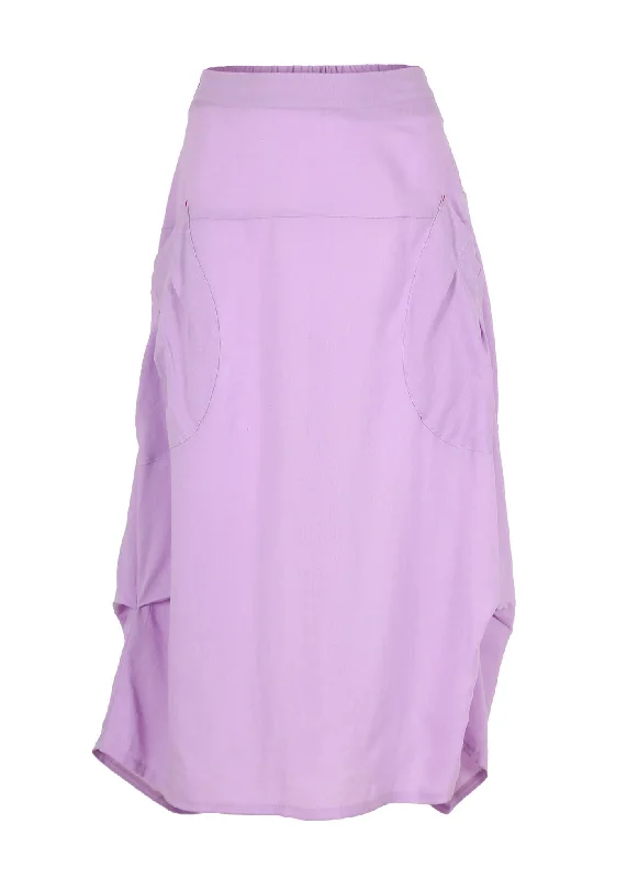 Milwaukee Luminary Skirt Lilac in Linen Blend cashmere skirt plush