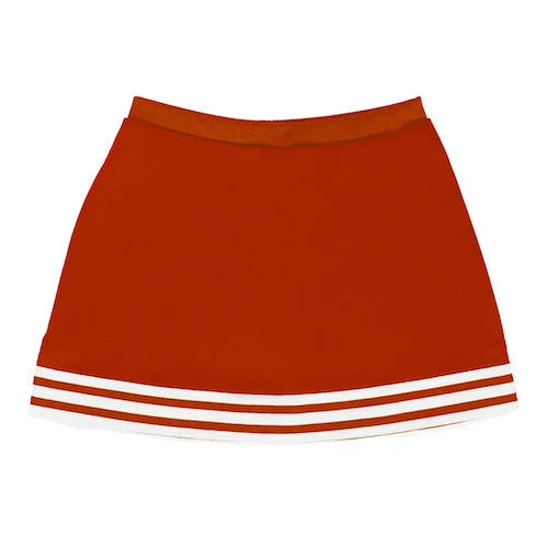 Orange A-Line Tailgate Skirt wool skirt warm