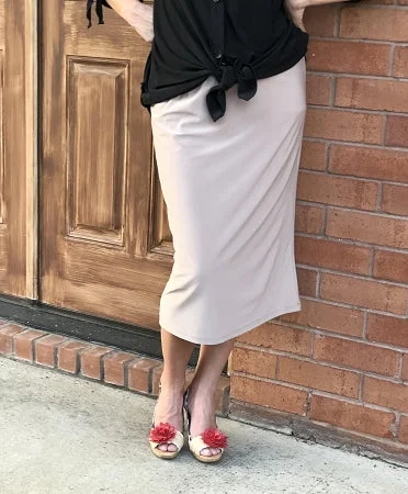Pencil Skirt Tan maxi skirt elegant
