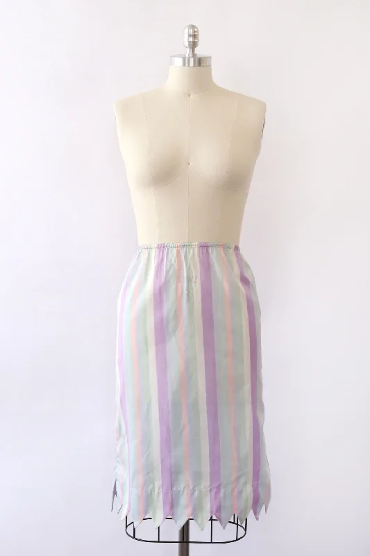Sweet as Candy Striped Slip Skirt S/M wool skirt warm