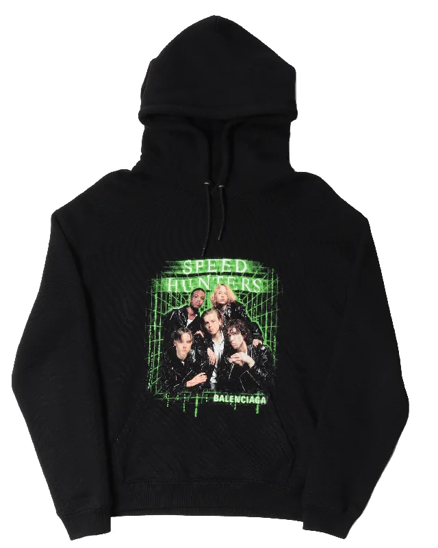 Speed Hunter Hoodie Hoodie with Distressed Vintage Worn