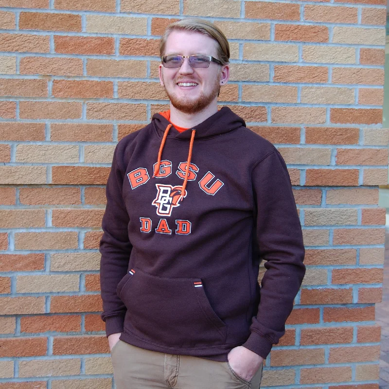 Colosseum BGSU Dad Hoodie Hoodie with Mock Neck Collared Structured