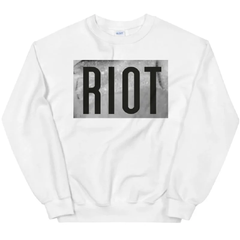 RIOT -- Sweatshirt Hoodie with Stripes Bold Sporty