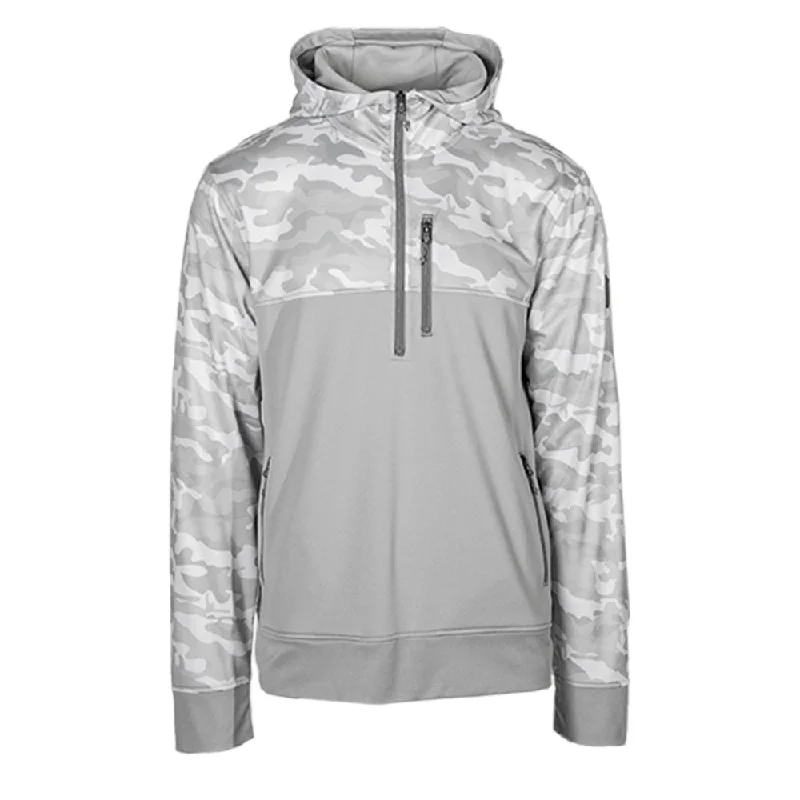 Half Zip Performance Hoodie | Ghost Military Camo Hoodie with Cuffed Sleeves Snug Secure Half Zip Performance Hoodie | Ghost Military Camo Hoodie with Cuffed Sleeves Snug Secure