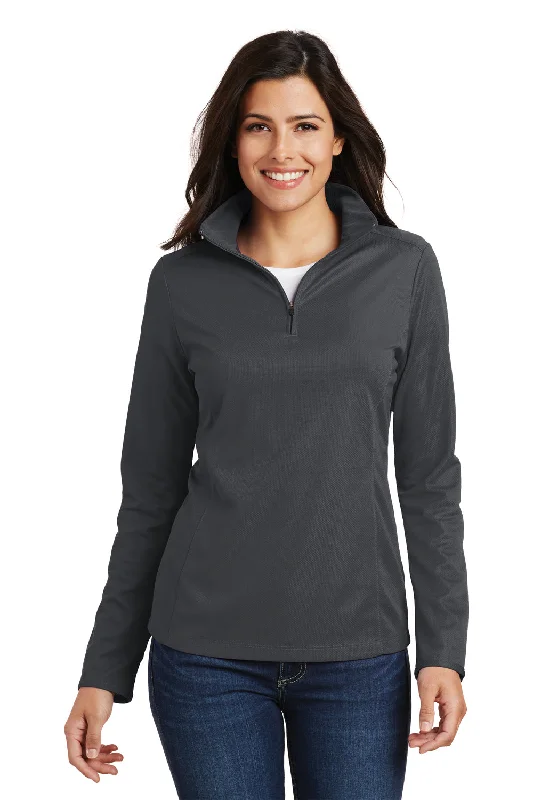 Port Authority Womens Moisture Wicking 1/4 Zip Sweatshirt - Battleship Grey Hoodie with Batwing Sleeves Loose Dramatic Port Authority Womens Moisture Wicking 1/4 Zip Sweatshirt - Battleship Grey Hoodie with Batwing Sleeves Loose Dramatic