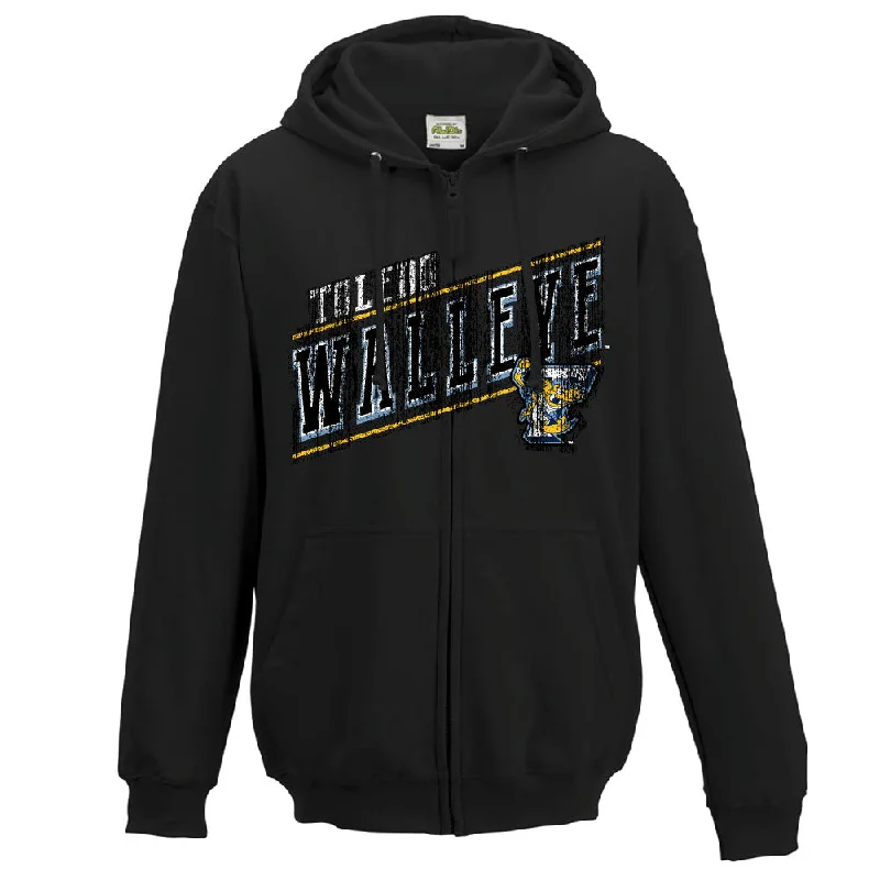 Toledo Walleye Broface Full Zip Hooded Sweatshirt Hoodie with Belted Waist Structured Tailored Toledo Walleye Broface Full Zip Hooded Sweatshirt Hoodie with Belted Waist Structured Tailored